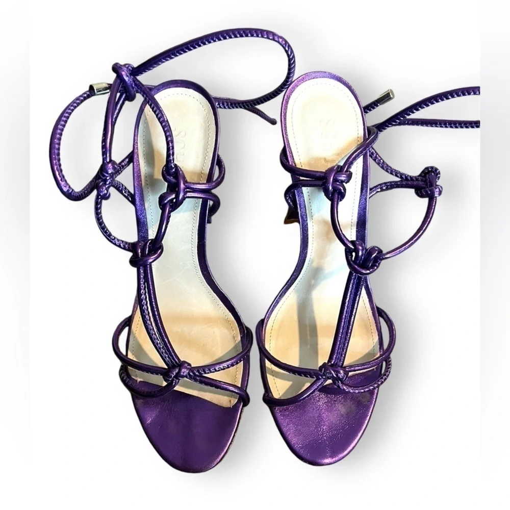 SCHUTZ Women's Latoya Strappy High-Heel Sandals Purple - Picture 4 of 9
